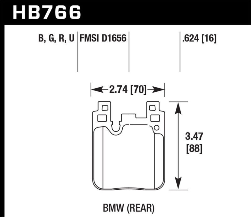 BMW 3 Series Brake Pad Sets - Rear - Hawk Performance - HP+ Street - `12-`18 BMW 3 Series Brake Pad Sets - Rear - Hawk Performance - HP+ Street - `12-`18